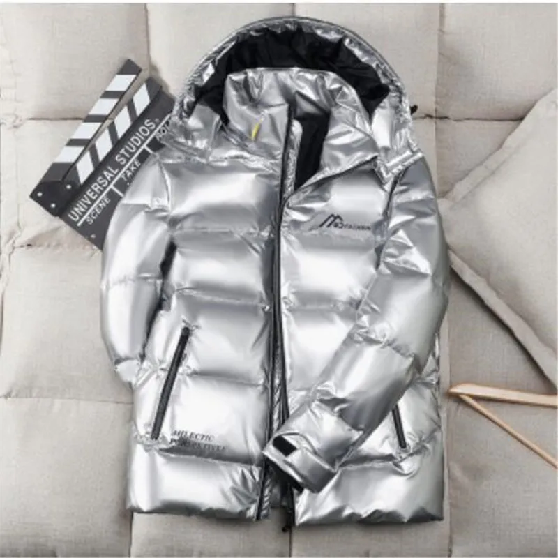 Men's and women's winter down jackets Brand quality coat Short thick warm top Couple Glossy Hooded Clothing YR68