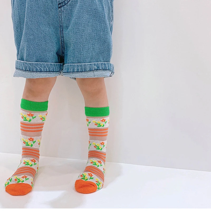 MILANCEL Girls Sock Print Cartoon Thin Cotton Breathable Socks