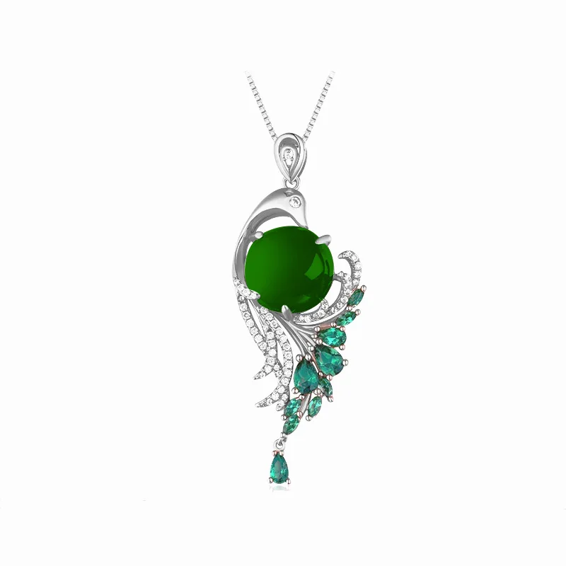 

Sterling Silver Necklace Pure Natural moonstone Pendant Christmas diamond Silver 925 Jewelry Bijoux Femme Bizuteria Pendants