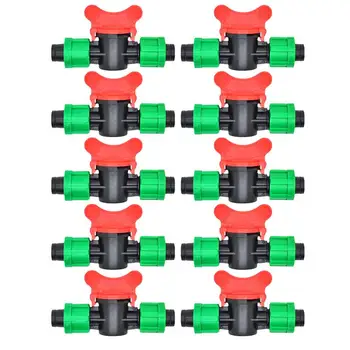 

5/10 pcs 16mm Green Double Lock Irrigation Valve Drip Tape Dedicated Link Accessories