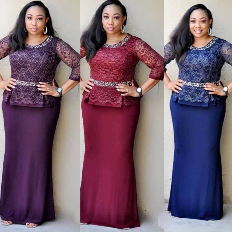 MD African Lace Dresses For Women 5XL 6XL Plus Size Kaftan Dress Vetement Femme 2021 Wedding Party Gown Ankara Boubou Vestidos |