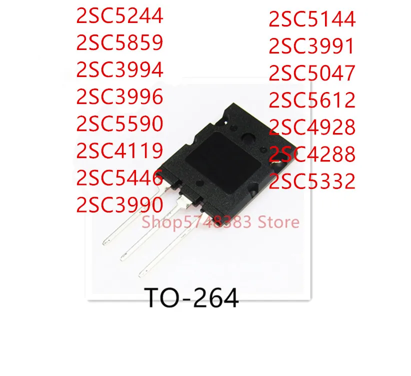 10 шт. 2SC5244 2SC5859 2SC3994 2SC3996 2SC5590 2SC4119 2SC5446 2SC3990 2SC5144 2SC3991 2SC5047 2SC5612 2SC4928 2SC4288 2SC5332 |