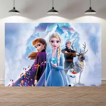 

Vinyl Cartoon Background for photography Snow Winter Christmas Backdrop for Birthday Party Decoration Snowflake Photo Shoot Prop