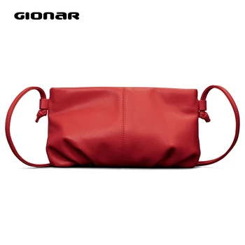 

GIONAR Vintage Genuine Leather Designer Small Crossbody Purse Womens Crafted Handbags Messenger Bag Bolsas De Mujer