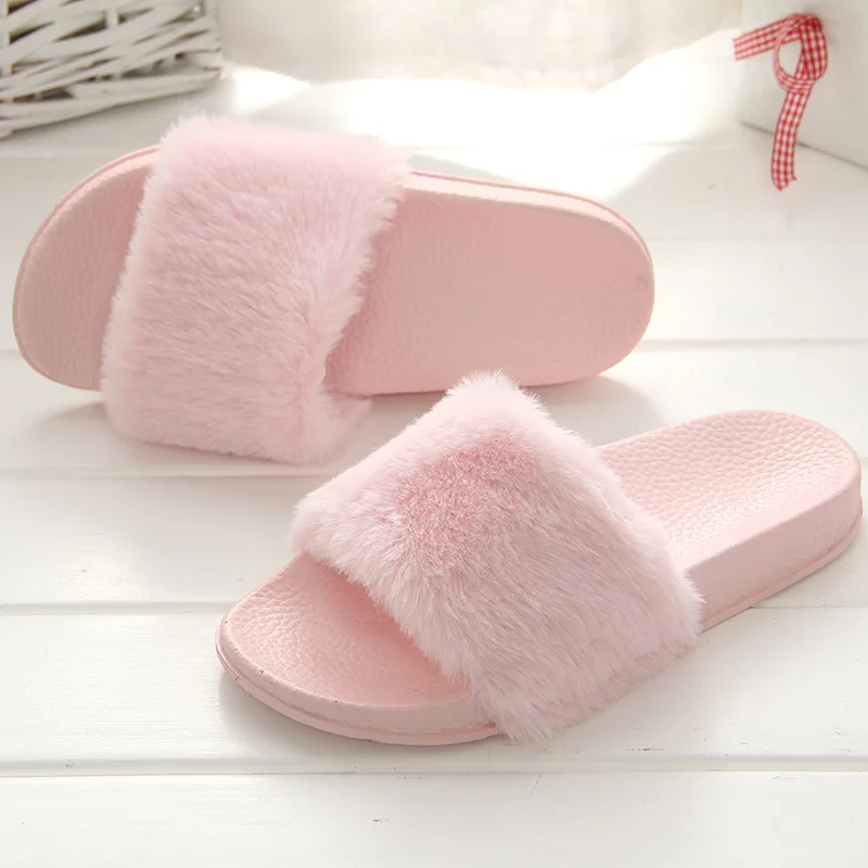SWQZVT Autumn winter women slippers new comfortable outdoor indoor fur ladies slippers fashion platform sleepers shoes woman  (13)