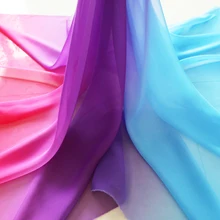 Градиентный Свадебный Материал, 30D шифоновая прозрачная ткань для шитья, градиентные цвета, шифоновая ткань для платья