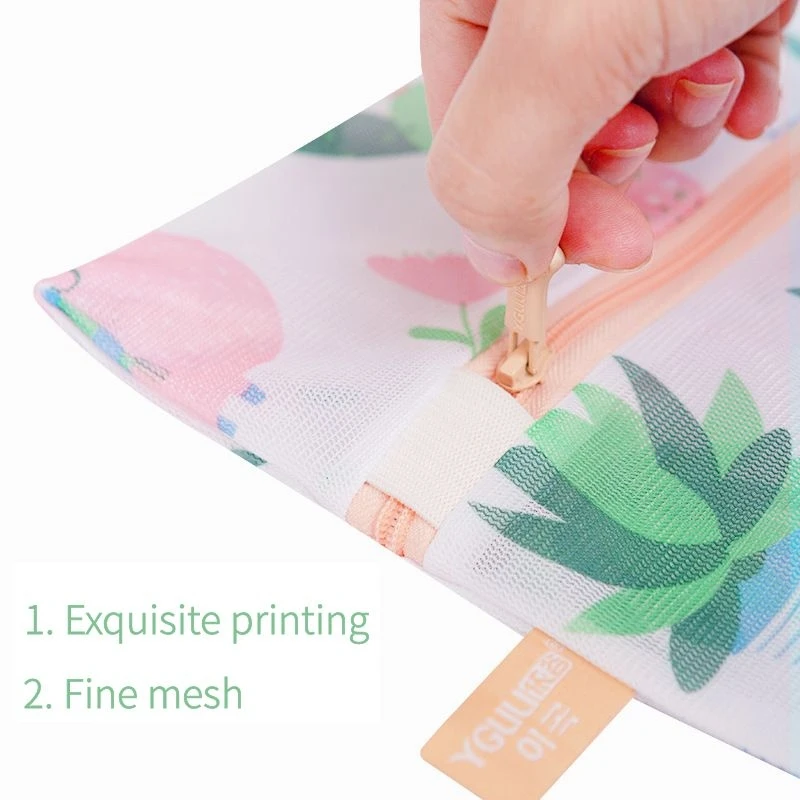 Printed Zipper Bra Bag Washing Machine Special Bag Suitable for Underwear Socks Clothes Protection Net Bag