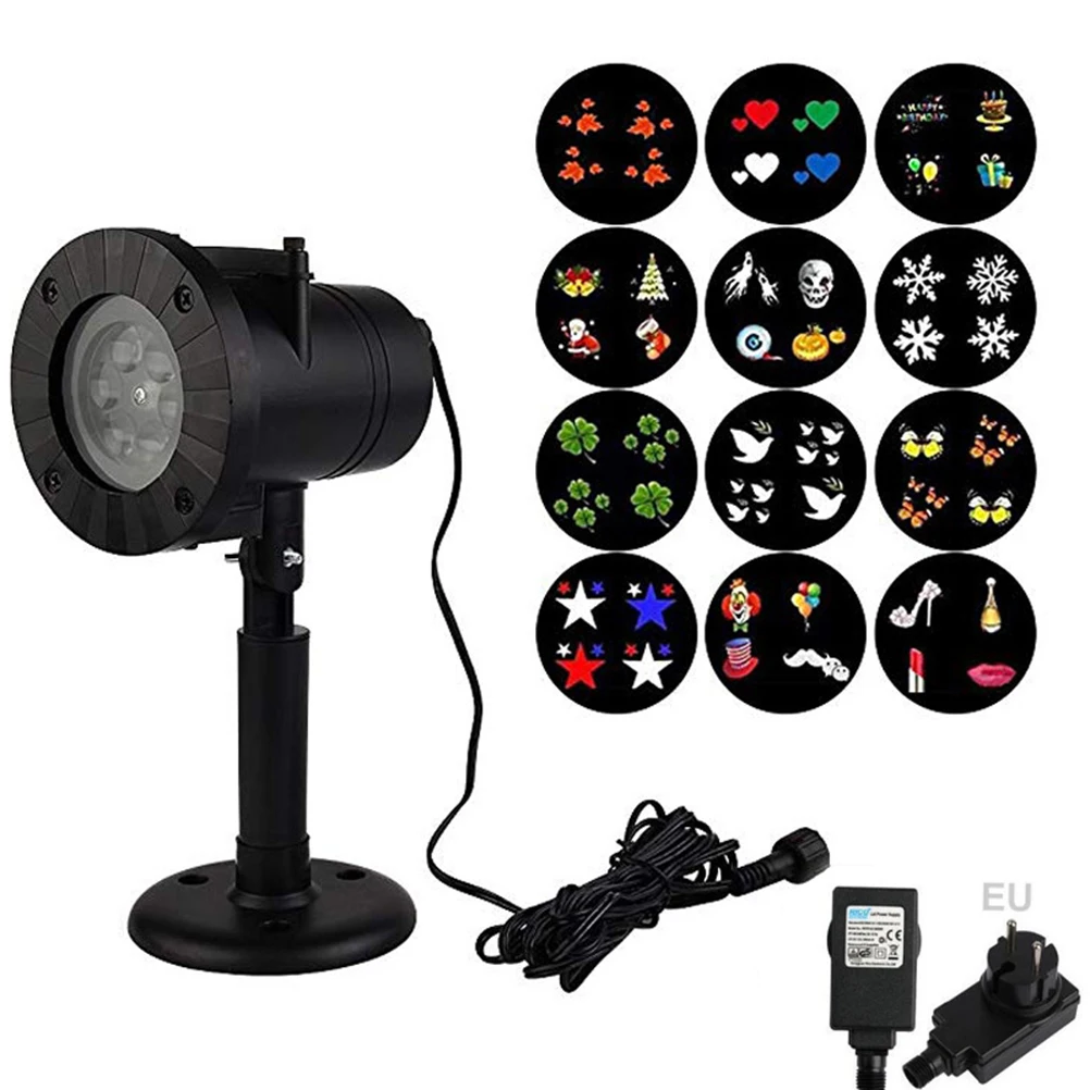 

Snowflake Projector Lights Waterproof Outdoor Projector Lamp Christmas Illumination for Holiday 100-240V with EU Plug