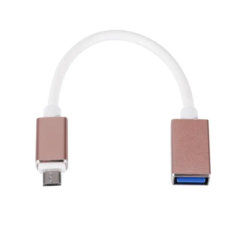 Алюминиевый металлический аудио кабель конвертер Micro/type-C OTG кабель-удлинитель для мобильного телефона USB U диск конвертер OTG Кабель-адаптер - Цвет: 3 Android