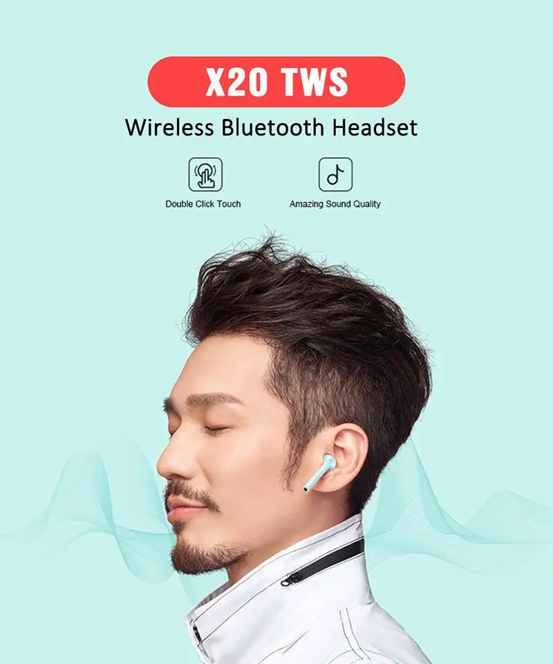 TWISTER. CK X20S Bluetooth беспроводной V5.0 Bluetooth стерео наушники спортивные наушники окно водонепроницаемый гарнитура для IPhone