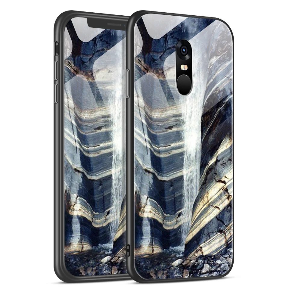 Для Xiaomi Redmi Note 4/4X роскошный чехол из закаленного стекла для Remi Note 4 Pro CN Version/4 Gobal Version Fashion Soft Edge Shell - Цвет: W282