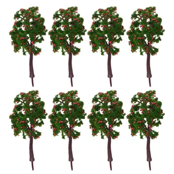 

10pcs Landscape Apple Trees Model Simulation Scenery Model Tree Adornment DIY Landscape Ornament for Home Indoor