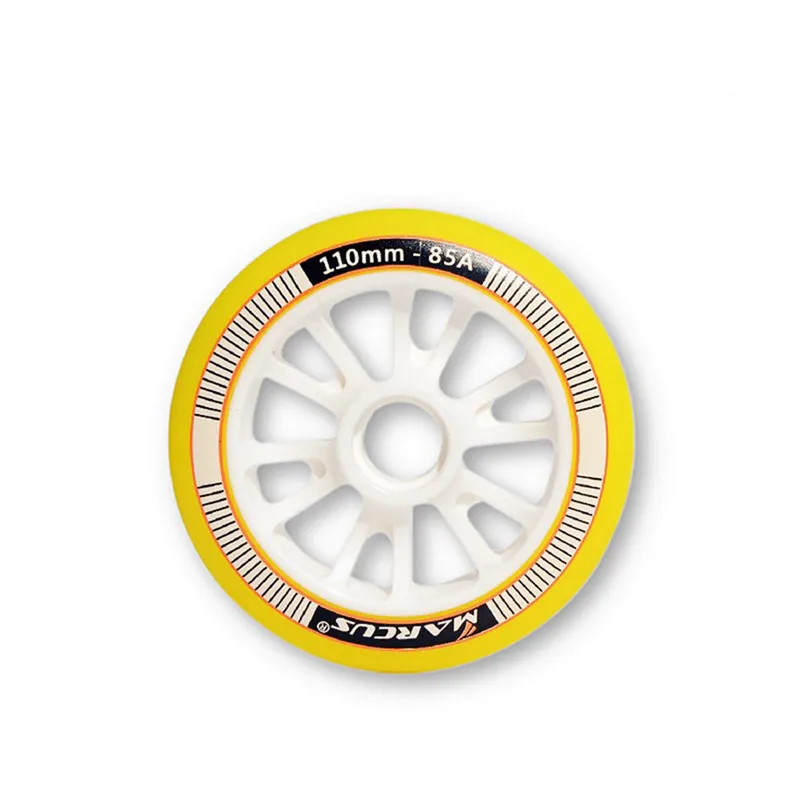 [90 мм, 100 мм, 110 мм] 85A роликовые скоростные колеса для роликовых коньков, колеса для скоростных коньков - Цвет: Yellow