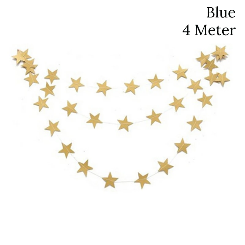 WEIGAO First Birthday Photo Clips Banner Garlands One Year Old Blue 1 Number Balloons Baby Shower Boy Birthday Decor Supplies - Цвет: gold garlands