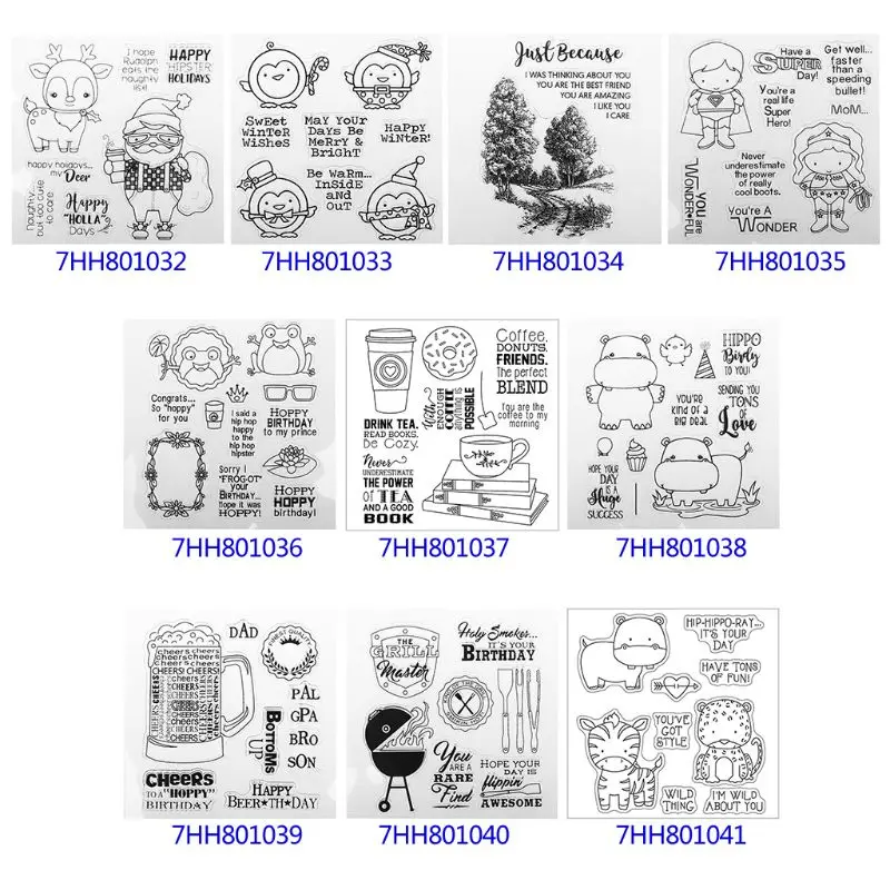 

Drink Tea DIY Silicone Clear Stamp Cling Seal Scrapbook Embossing Album Decor D2TD