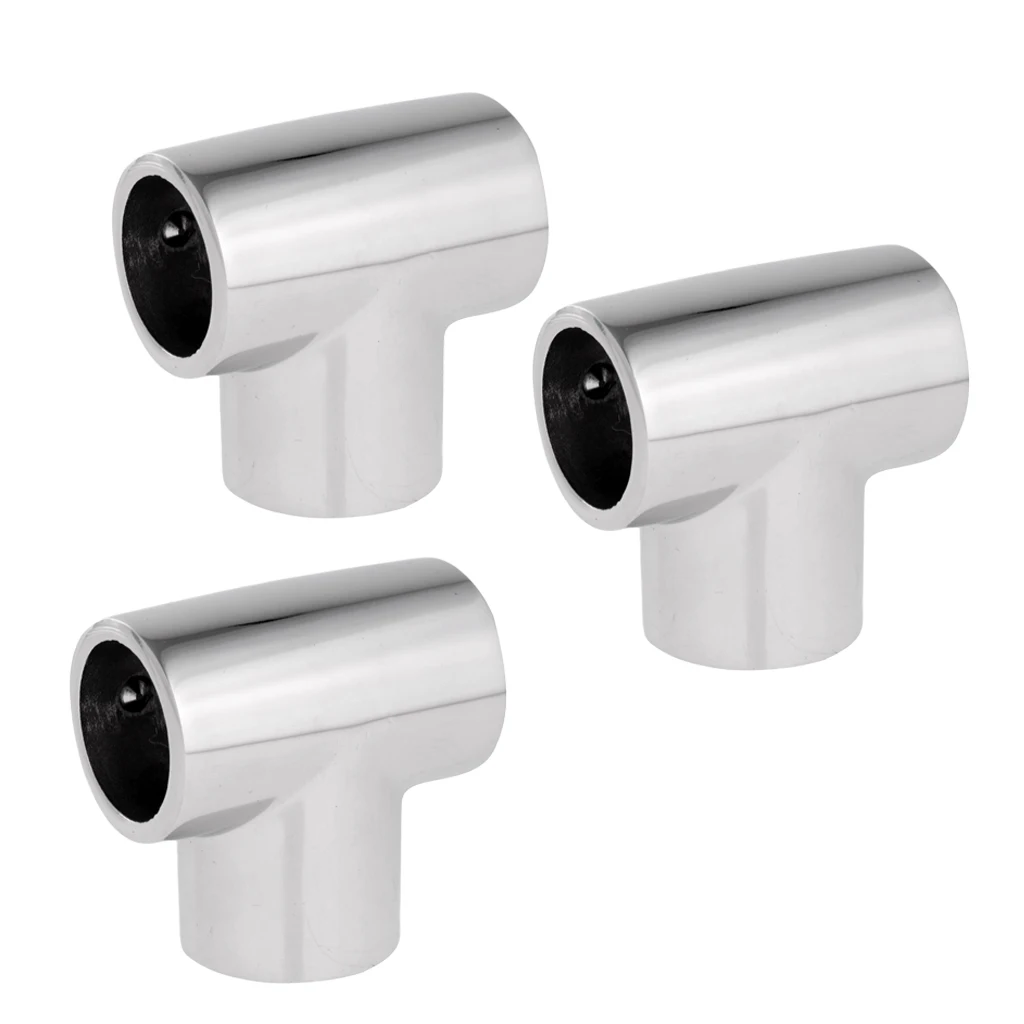 

MagiDeal 3pcs Boat Yacht Hand Rail 1" 25mm Tee - 316 Stainl Steel Fittings