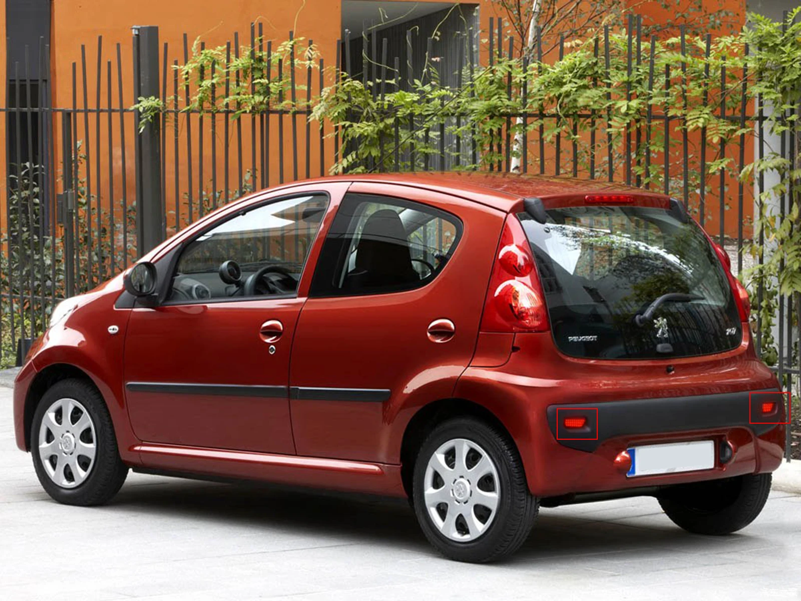 Красный светодиодный светильник-отражатель заднего бампера для Citroen C1 C5 для peugeot 107 206 607 для Fiat Scudo