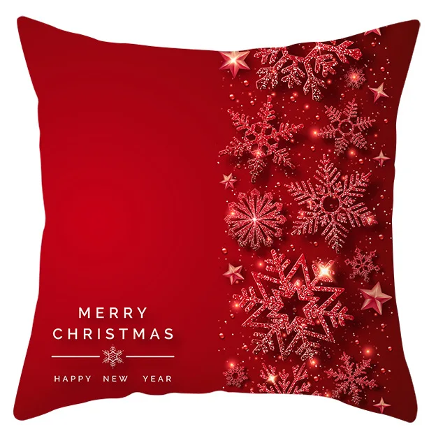 Рождественская наволочка для подушки 45x45 см комната Красная рождественская елка для дома поставки 1 шт. наволочка с цветами полиэстер