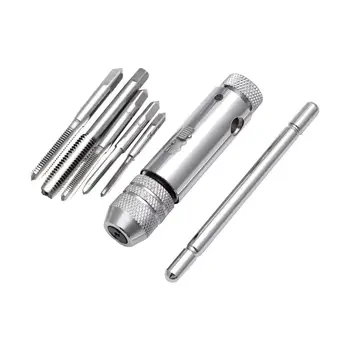 

7pcs M3-M8 T-Handle Ratchet Tap Wrench Machinist Tool for Repair the thread