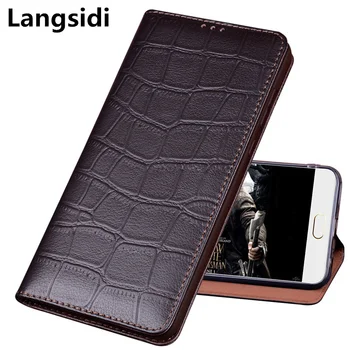 

Bussiness genuine real leather magnetic holder phone bag case for HTC One E9 Plus/HTC One M9 Plus flip phone cover standing capa