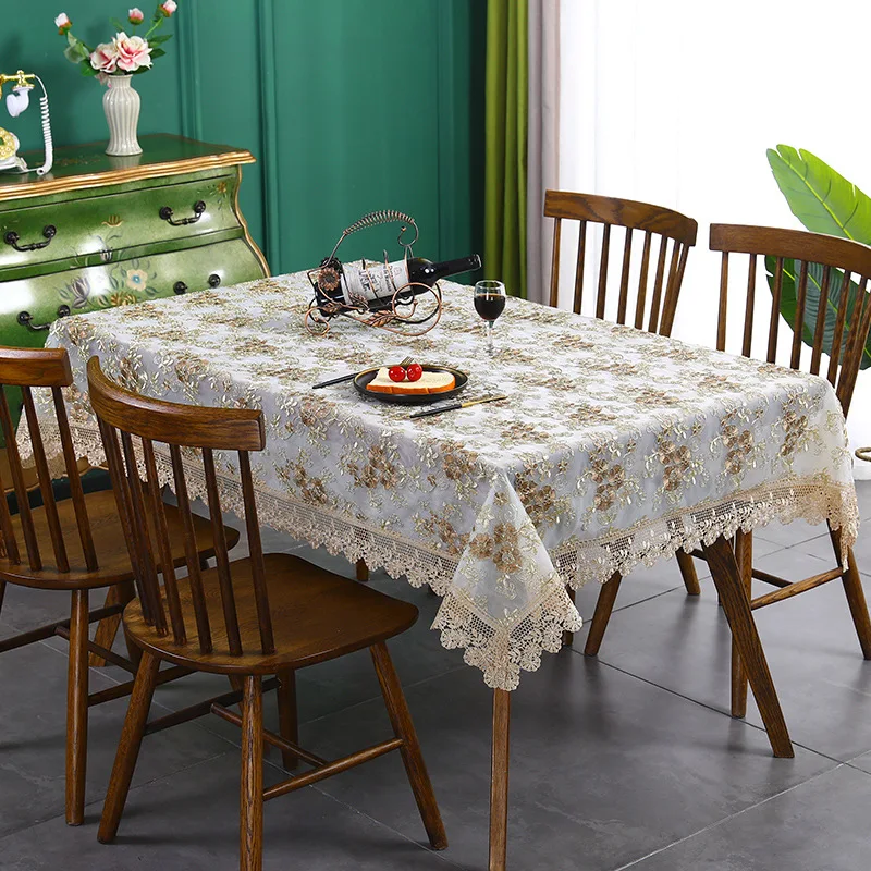 Table Cloth Luxury Table Cloth Lace Embroidery Table Cover for Home Wedding Banquet Party Cloths Furniture Cover Home tablecloth