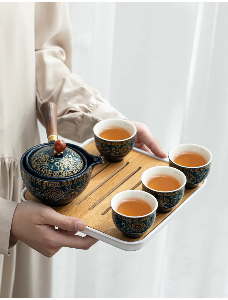 Porcelana Chinesa Gongfu Tea Set Portátil Bule