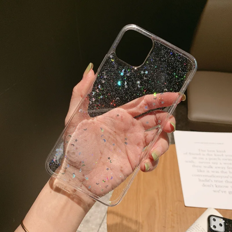 

luxury Star Glitter Phone Case For iPhone 6 6s 7 8 Plus XS MAX Ultra-thin Transparent Soft TPU Case For iPhone 11 Pro MAX XR X