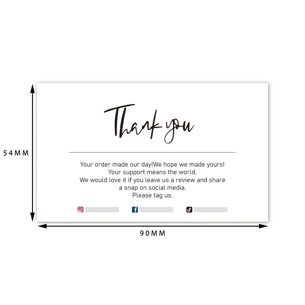 10-30pcs Customer Thank You Card Business Printable White Thanks For Your  Purchase Card Paper Card For Small Shop Gift Packet - Business Cards -  AliExpress