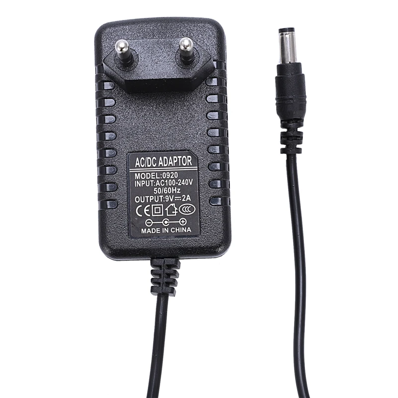 Топ AC 100-240V A DC 9V 2A адаптер конвертер питания зарядное устройство(ЕС штекер