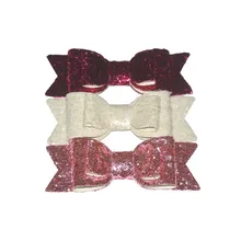 Высококачественный головной убор для девочек 9 см, многослойный Блестящий пудровый бант, детский головной убор, аксессуары для одежды, 16 цветов