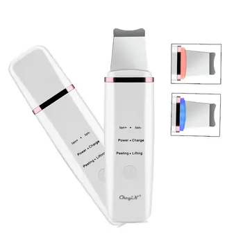 

EMS Ultrasonic Facial Skin Scrubber LED Light Photon Therapy Face Lifting Massager Deep Cleansing Blackhead Removal Skin Peeling