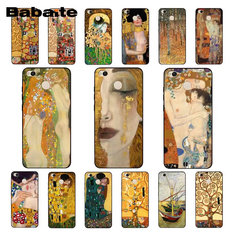 

Babaite Kiss by Gustav Klim Golden Tears Tree Boat Paint Phone Case for Xiaomi Note3 mi5 6 A1 A2 Lite Mi9 9SE mi8lite 8explorer