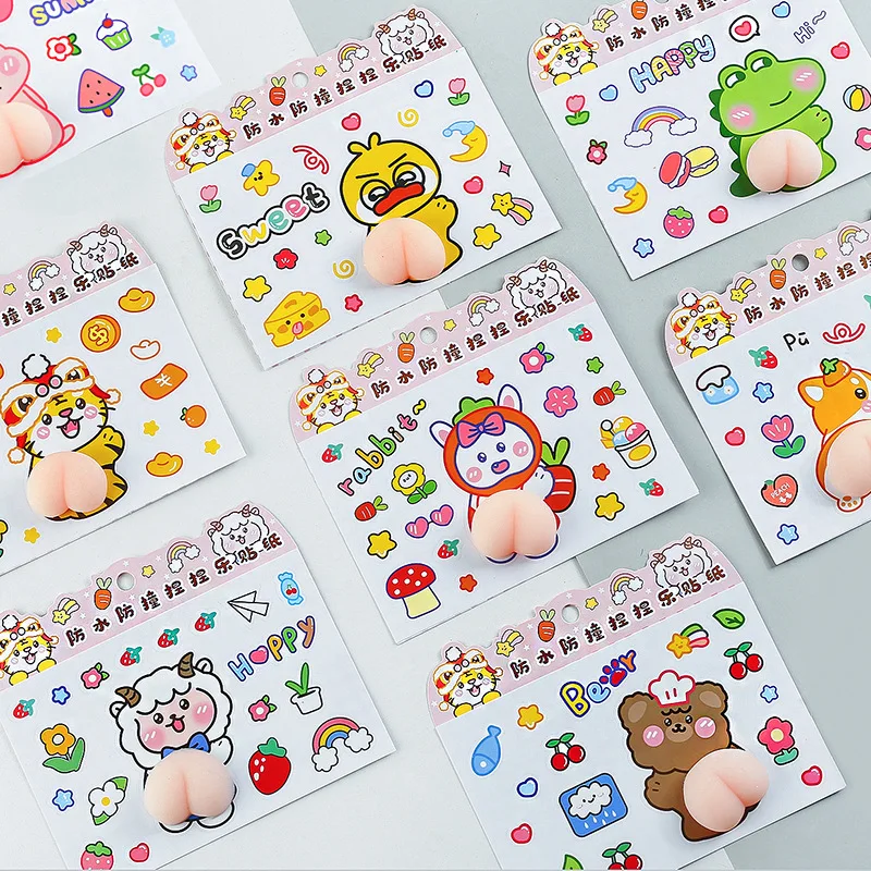 24-pcs-lot-cartoon-animal-butt-car-stickers-cute-decorative-stationery-sticker-scrapbooking-phone-diy-diary-album-stick-label