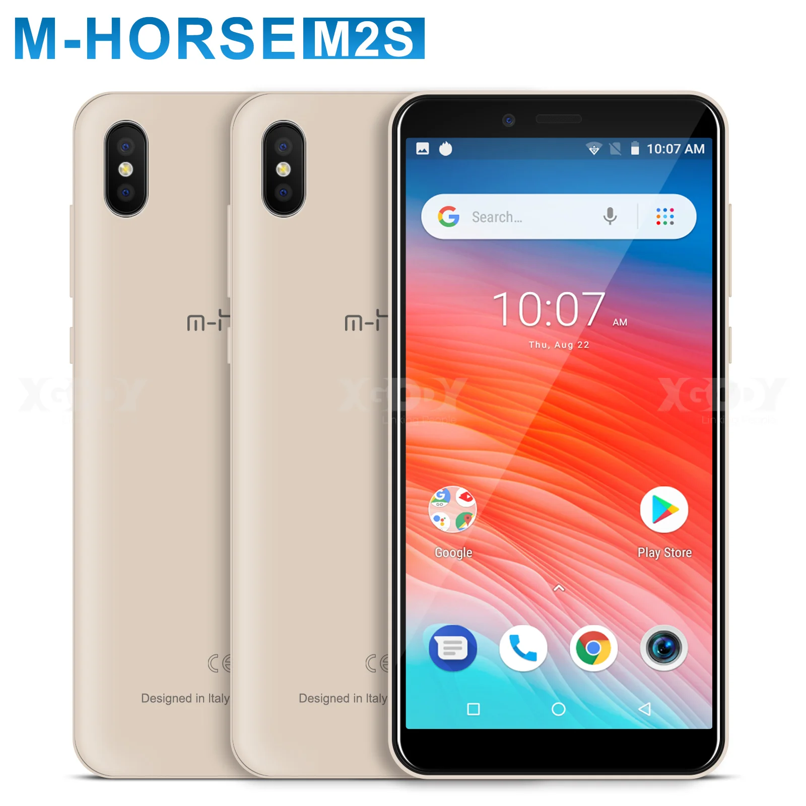 

M-HORSE M2S Celular Smartphone Dual Sim Android 8.1 1GB+16GB Quad Core 5.45" 18:9 Full Screen 2800mAh 8MP Camera 3G Mobile Phone