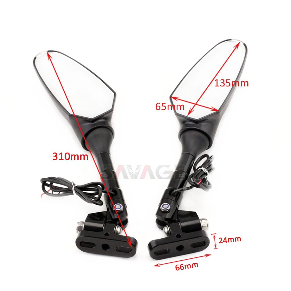  Rearview Side Mirrors LED Turn Signal For HONDA CBR 650F CBR650F 2014-2018 15 16 17 Motorcycle Adju - 32822105051