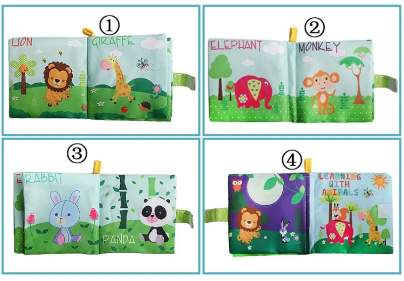 Детские развивающие игрушки для малышей от 0 до 12 месяцев, мягкие тканевые обучающие материалы, тканевые тихие книги, передвижные погремушки, игрушки для детей
