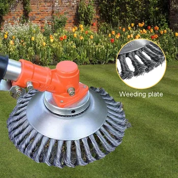 

6 Inch Steel Wire Wheel Garden Weed Brush Lawn Mower Grass Eater Trimmer Brush Cutter Tools Garden Grass Trimmer Head Weed Brush