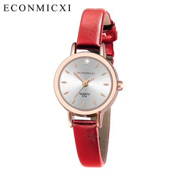

Brand Quartz Ladies Watch Women Watches Top Luxury Wristwatch Red Leather Strap Female Clock Fashion Dress Relojes Para Mujer