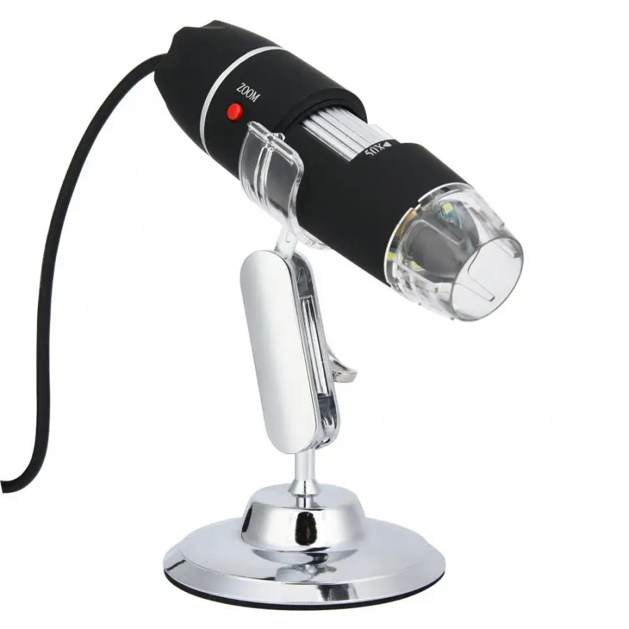 S02 50-500X 8LED USB цифровой микроскоп с универсальным металлическим опорным кронштейном 320x240/480x360/640x480/1280x960/1600x1200