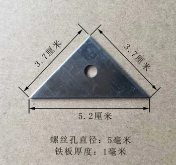 

100pcs 37X37X52mm Hole:5mm Thickness:1mm Triangle Iron Plate Stamping Iron Sheet Welding Fixed Base 90 Degrees