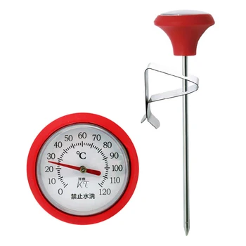 

Kitchen Food Cooking Milk Probe Temperature Hot Stainless Steel Instant Read Probe Thermometer BBQ Food Cooking Meat Gauge
