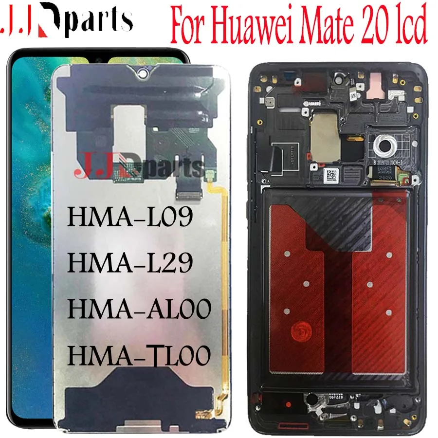 Тестовый ЖК-дисплей для huawei mate 20 mate 20, сенсорный дигитайзер с рамкой, Замена для huawei mate 20, ЖК-экран HMA-L29