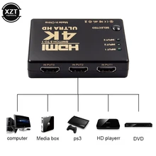 HDMI коммутатор 4K HD1080P 3 порта HDMI Переключатель Селектор Видео Мини разветвитель для HDTV DVD tv BOX Высокое качество