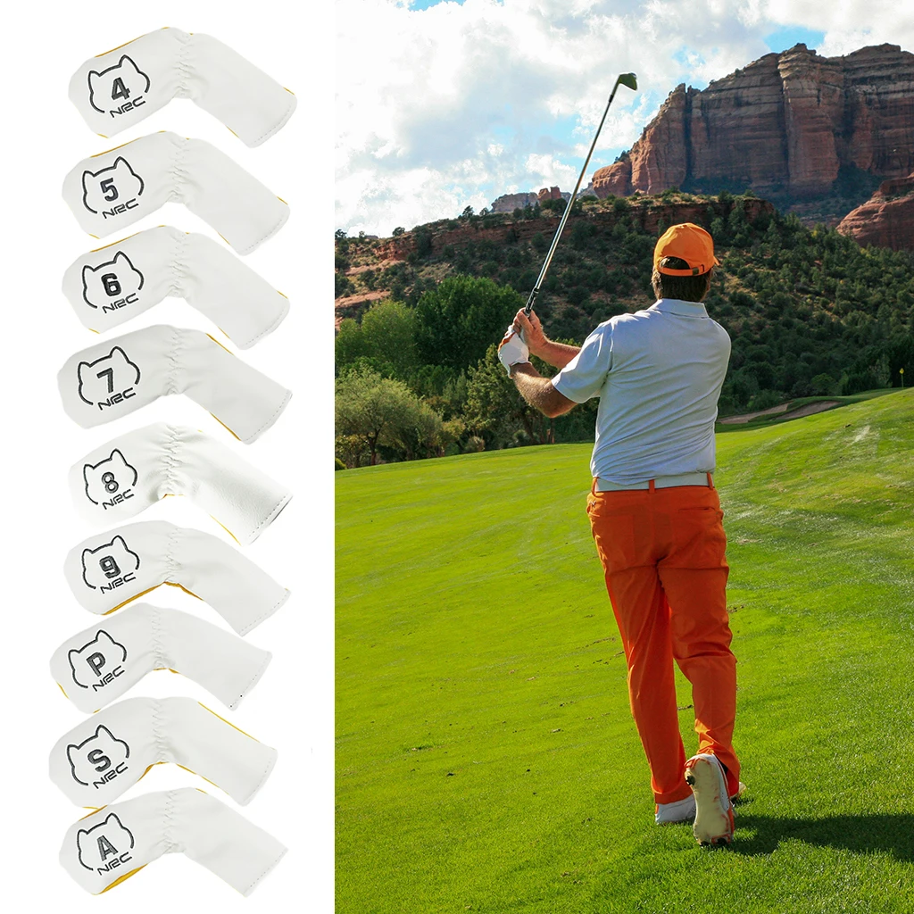 9 шт. Гольф Клуб Головные уборы комплект Утюги шлем Хаски Водонепроницаемый