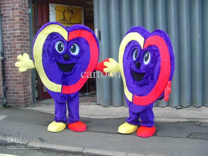 

Classic Version customized Love Purple Heart Mascot Costume Adult Halloween Birthday party cartoon Apparel Cosplay Costumes