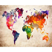 

AMTMBS Abstract Map Landscape DIY Painting By Numbers Drawing On Canvas HandPainted Coloring By Numbers Home Wall Art Decor