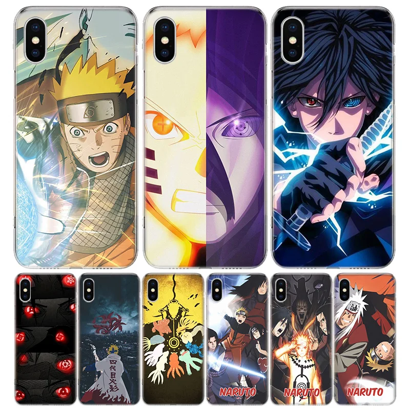 Аниме Наруто ниньцзя чехол для телефона Iphone 11 12 Mini Pro 7 6X8 6S Plus XS MAX + XR 5S SE 10 9 Art TPU Coque