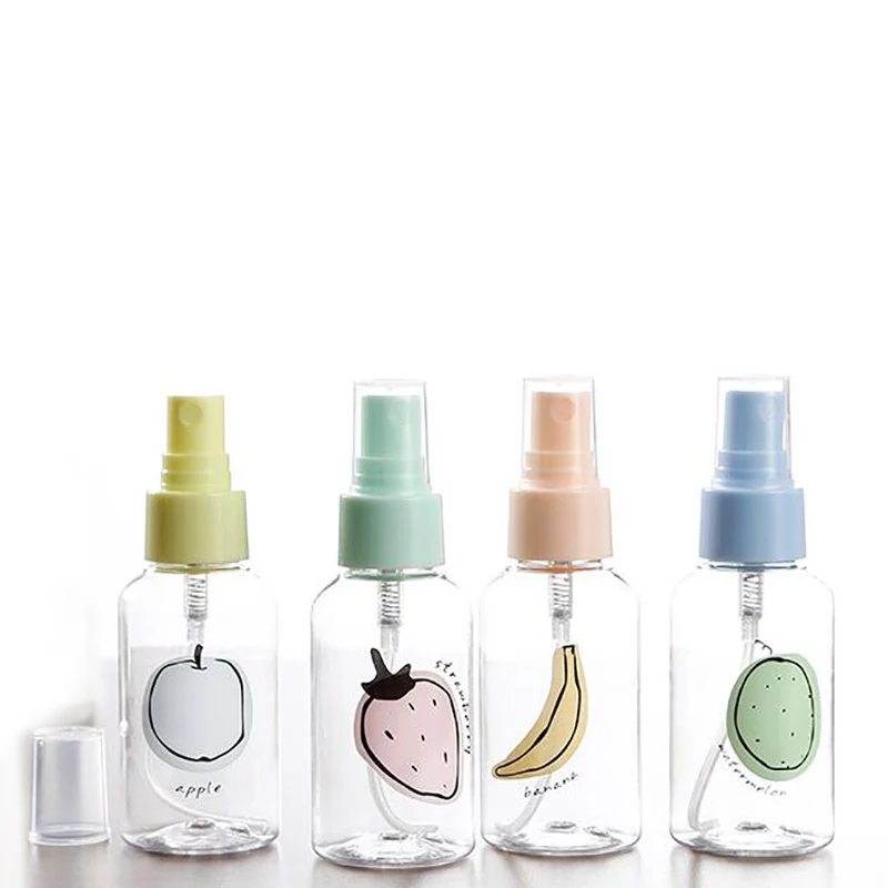1PCS Travel Transparent Plastic Emulsion Refillable Bottles Atomizer Shampoo Cream Jar Random