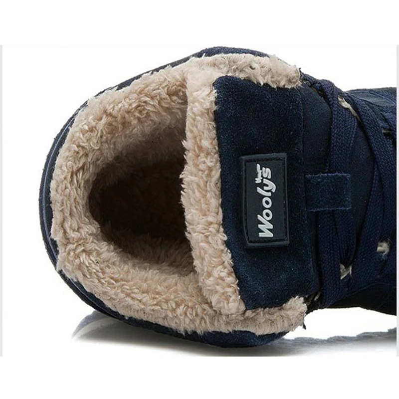 Men boots Men's Winter Shoes Fashion Snow Boots Shoes Plus Size Winter Sneakers Ankle Men Shoes Winter Boots Black Blue Footwear