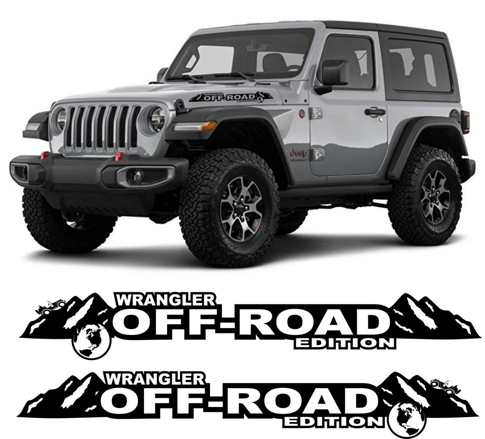 Permanent Drama lettergreep 2pcs Car Stickers For Jeep Wrangler Jk Jl Tj Yj Renegade Liberty Patriot  Trail Hawk Rubicon Vinyl Mountain Decals Accessories - Car Stickers -  AliExpress